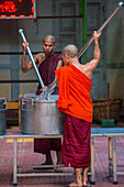 Monks at the Mahagandayon Monastery in Amarapura Myanmar