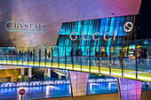 Das Einkaufszentrum Crystals im Las Vegas Strip. Crystal bietet 500.000 Quadratmeter Einzelhandelsfläche, darunter Gourmetrestaurants, Geschäfte und Galerien.