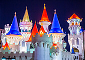 LAS VEGAS - APR 28 : The Excalibur Hotel and Casino in Las Vegas on April 28 2015 , The Hotel was named after King Arthur's sword and opened in 1990