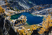 Crystal Lake in The Enchantments, Alpine Lakes Wilderness, Washington.