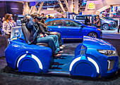 The Hyundai Mobis Concept car simulator at the CES Show in Las Vegas. CES is the world's leading consumer-electronics show.