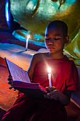 Novice monk in bagan Myanmar