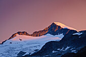 Eldorado Peak and Eldorado Glacier at sunrise from Cascade Pass Trailhead, North Cascades National Park, Washington.