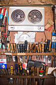 Carpenter in the Mariscal District, Quito, Ecuador, South America