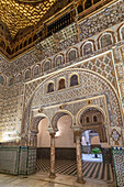 Der Saal der Botschafter in den königlichen Alkazaren von Sevilla, UNESCO-Welterbe, Sevilla, Andalusien, Spanien, Europa