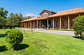Facade of El Principal winery on sunny day, Pirque, Maipo Valley, Cordillera Province, Santiago Metropolitan Region, Chile, South America