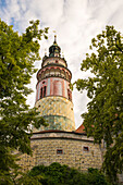 Turm der Staatsburg und des Schlosses Cesky Krumlov, UNESCO, Cesky Krumlov, Südböhmische Region, Tschechische Republik (Tschechien), Europa