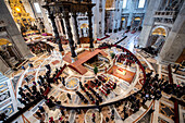 The body of Pope Emeritus Benedict XVI lying in State at St. Peter's Basilica in the Vatican, January 3, 2023, Vatican, Rome, Lazio, Italy, Europe