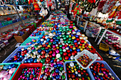 Christmas market, selection of Christmas decorations for sale, Ho Chi Minh City, Vietnam, Indochina, Southeast Asia, Asia