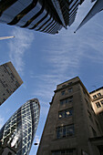 The Swiss Re Building With The Lloyds Building From Lime Street