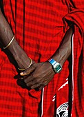 Hands Of Masai Man, Mid-Section, Close-Up