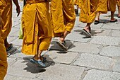 Prozession von Mönchen