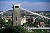 Clifton Suspension Bridge And Cityscape