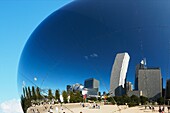 Millenium Park Reflecting In 'cloud Gate' (The Bean) Sculpture