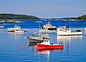 Lobster Boats In Stonington Harbour