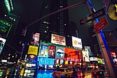 Neons And Cars In Times Square