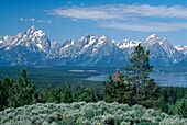 Grand Tetons vom Signal Mountain aus