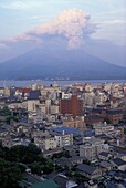 Blick auf den Berg Sakurajima