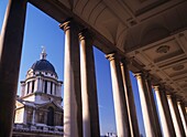 Low Angle View Of Greenwich Naval College Colonnade