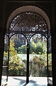 Doorway To Gardens From Mudejar Palace Of Alcazar Real