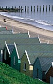 High Angle View Of Beach Huts