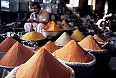 Market Stall With Variety Of Spices