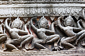 Schnitzereien der tanzenden Apsara am Prasat Preah Khan, Angkor, Siem Reap, Kambodscha