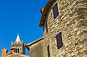 Kirche des Heiligen Hieronymus aus dem 12. Jahrhundert in der Stadt Hum, Istrien, Kroatien