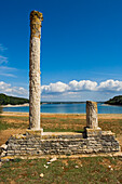 Überreste einer typischen Sommervilla und eines Tempels aus der Römerzeit, Istrien, Kroatien