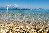 Menschen beim Windsurfen, Lefkas,Ionische Inseln,Griechenland