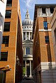 St. Pauls' Cathedral As Seen From Alley, London,England,Uk