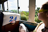 Tourist im Bus in Laos