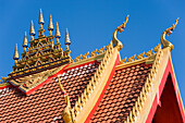 Temple Rooftop In Vientiane, Laos