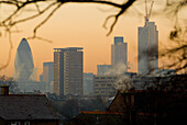 View Of City Of London From East, United Kingdom