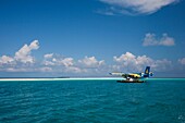 Wasserflugzeug auf Soneva Fushi, Nördliches Atoll, Malediven