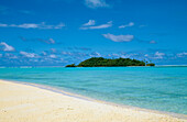 Strand, Aitutaki, Cook Inseln.