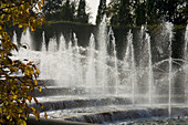 Grand Cascade In Alnwick Garden, Alnwick,Northumberland,England,Uk