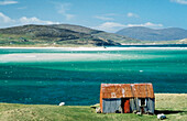Hütte an der Westküste der Isle Of Harris, Losgaintir, Schottland