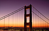 Golden Gate Bridge Sonnenaufgang von Marin San Francisco, Kalifornien, Vereinigte Staaten.