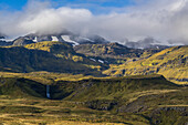 A Scenic Look Of The Mountains And Waterfalls Of The Snaefellsness Peninsula; Iceland