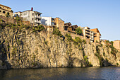 A Steep Bank Of The Kura (Mtkvari) River In Tbilisi With Compact Residential Planning; Tbilisi, Georgia