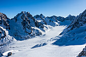 Aiguille Des Grands Montets, Mont-Blanc-Massiv in Haute-Savoie; Chamonix, Frankreich.