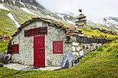 Alte Ruinen im Val Veni, Alpen; Aostatal, Italien