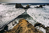 Russian Gulch Headlands entlang der Küste von Mendocino County; Kalifornien, Vereinigte Staaten von Amerika.