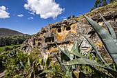 Ventanillas de Otuzco, Begräbnisstätte, archäologische Stätte; Cajamarca, Peru.