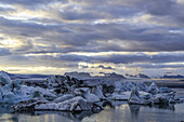Icebergs at the glacial lagoon Jokulsarlon, Southern Iceland; Iceland