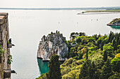 View of the Gulf of Trieste from Duino Castle; Italy