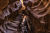 Slot Canyon bekannt als Antelope Canyon; Page, Arizona, Vereinigte Staaten von Amerika
