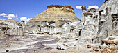 Einzigartige Felsformationen, Bisti Badlands, Bisti/De-Na-Zin Wilderness, San Juan County; New Mexico, Vereinigte Staaten von Amerika