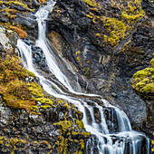 Glymur is the second-highest waterfall in Iceland, with a cascade of 198 metres; Hvalfjaroarsveit, Capital Region, Iceland